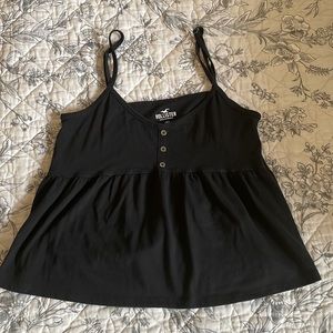 EUC black Hollister flowy tank